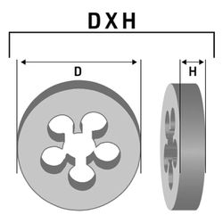 Cossinete Manual M3,5 x 0,6mm - 20mm (13,0004) - Rocast