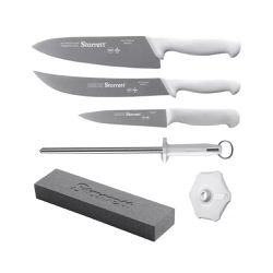 Kit de Facas Profissionais Barbecue Branco 6 Peças (BKK-6W) - Starrett