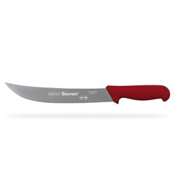 Faca de Carne Para Refile Aéreo Lâmina Curvada Larga 10'' Com Cabo Vermelho (BKR205-10) - Starrett