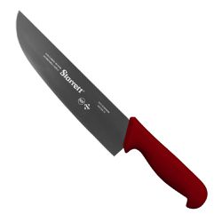 Faca de Carne Para Refile de Mesa Lâmina Reta Larga 10'' Com Cabo Vermelho (BKR303-10) - Starrett