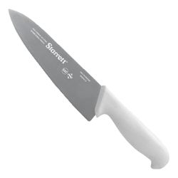 Faca de Carne Para Refile de Mesa Lâmina Triangular Larga 8'' Com Cabo Branco (BKW301-8) - Starrett