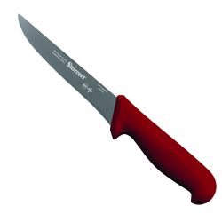 Faca de Desossa Lâmina Reta Larga 6'' Com Cabo Vermelho (BKR103-6) - Starrett