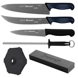 Kit de Facas Profissionais Barbecue Preto 6 Peças (BKK-6B) - Starrett
