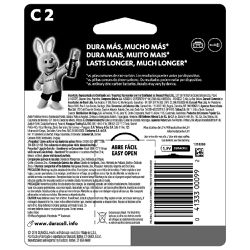 Pilha Alcalina C Média Com 2 Unidades (105922) - Duracell