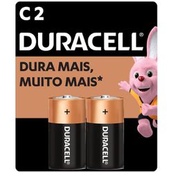 Pilha Alcalina C Média Com 2 Unidades (105922) - Duracell