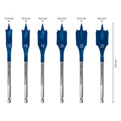 Jogo com 6 brocas Bosch EXPERT Self Cut Speed 13-25mm x 152mm