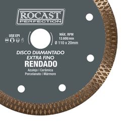 Disco Diamantado Rendado Para Porcelanato - Extrafino 110 x 20mm (34,0017) - Rocast