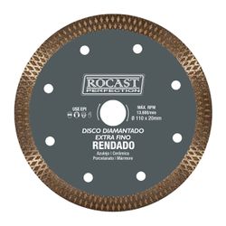 Disco Diamantado Rendado Para Porcelanato - Extrafino 110 x 20mm (34,0017) - Rocast