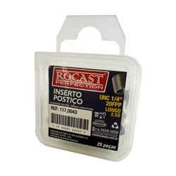 Inserto Postiço Longo - UNC 1/4'' Com 25 Peças (117,0043) - Rocast