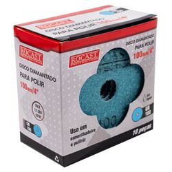 Kit Disco Diamantado Para Polir 4'' GR. 100 Com 10 Unidades (545,0002) - Rocast