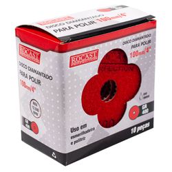 Kit Disco Diamantado Para Polir 4'' GR. 400 Com 10 Unidades (545,0004) - Rocast