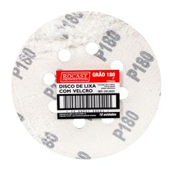 Kit Disco de Lixa Com Velcro 5'' GR. 180 Com 10 Unidades (243,0025) - Rocast