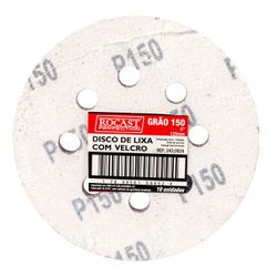 Kit Disco de Lixa Com Velcro 5'' GR. 150 Com 10 Unidades (243,0024) - Rocast