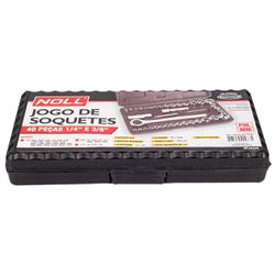 Jogo de Soquetes 1/4'' e 3/8'' Com 40 Peças (405,0155) - Noll
