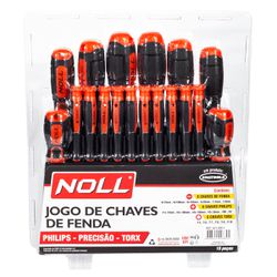 Jogo de Chaves de Fenda/Precisão/Phillips/Torx Com 18 Peças (621,0001) - Noll