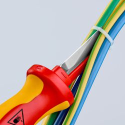 Faca Corta Cabo Isolada VDE 1000V - 190mm (98 54) - Knipex