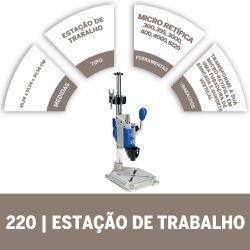 Kit Dremel Micro Retífica 4000 + Estação de Trabalho + Brocas