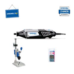 Kit Dremel Micro Retífica 4000 + Estação de Trabalho + Brocas