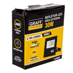 Refletor LED Para Área Externa 30W / 6500K (665,0001) - Graff Vantage