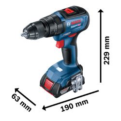 Parafusadeira Furadeira Impacto Brushless Bosch GSB 18V-50-1B | 1 bateria e maleta