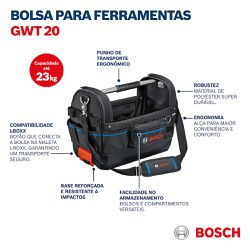 Bolsa Para Transporte de Ferramentas GWT 20 até 23kg - Bosch