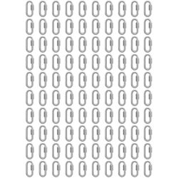 Kit Mosquetão Com Rosca 4,76mm - 3/16'' - 9,0002 (Com 100 Unidades) - Nord