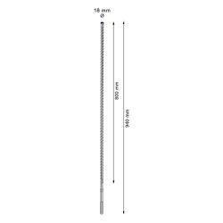 Broca para concreto Bosch EXPERT SDS Max-8X Diâmetro18 x 800 x 940 mm