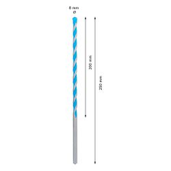 Broca Bosch EXPERT CYL-9 Multiconstruction Diâmetro8 x 200 x 250 mm