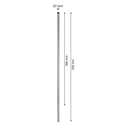 Broca para concreto Bosch EXPERT SDS Max-8X Diâmetro22 x 800 x 920 mm