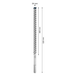 Broca para concreto Bosch EXPERT SDS Max-8X Diâmetro24 x 400 x 520 mm