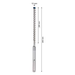 Broca para concreto Bosch EXPERT SDS Max-8X Diâmetro12 x 200 x 340 mm