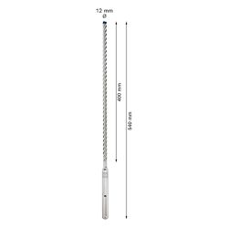 Broca para concreto Bosch EXPERT SDS Max-8X Diâmetro12 x 400 x 540 mm