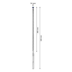 Broca para concreto Bosch EXPERT SDS Max-8X Diâmetro14 x 400 x 540 mm