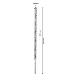 Broca Para Concreto Expert SDS MAX-08 Ø28x800x920mm (2608900250) - Bosch