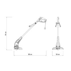 Aparador de Grama Elétrico AP1500T 280mm 1500W - Tramontina 