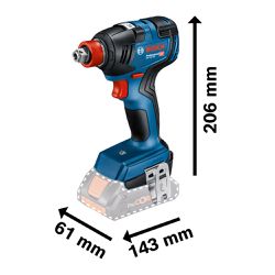 Chave de impacto a bateria Bosch GDX 18V-200 Brushless 18V SB