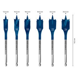 Jogo com 6 brocas Bosch EXPERT Self Cut Speed 14-24mm x 152mm