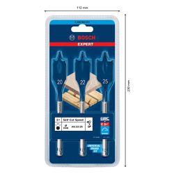 Jogo com 3 Brocas Bosch EXPERT Self Cut Speed 20-25mm x 152mm
