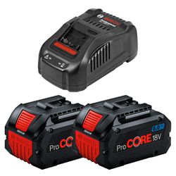 Kit Carregador Rápido 127V e 2 Baterias Procore 18V - 8,0AH (GAL 1800 CV) - Bosch