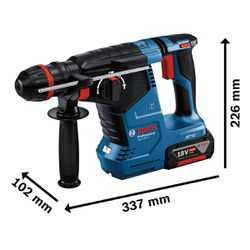 Martelete Rompedor 18V Com Maleta e 2 Baterias (GBH 187-LI) - Bosch 