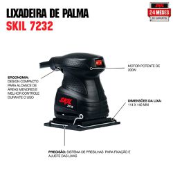 Lixadeira Orbital Skil 7232 200W, com 1 Lixa 
