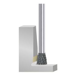 Lima Rotativa Cônica Invertida em Metal Duro 6mm (45,0027) - Rocast