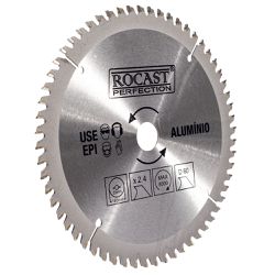 Serra Circular Pastilha Metal Duro Alumínio 185mm x 60 Dentes (120,0003) - Rocast
