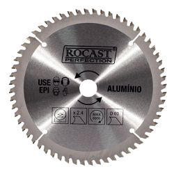 Serra Circular Pastilha Metal Duro Alumínio 185mm x 60 Dentes (120,0003) - Rocast
