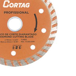 Disco de Corte Turbo Profissional 110mm (60764) - Cortag
