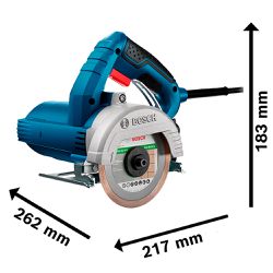 Serra Mármore Bosch GDC 151 TITAN 1500W disco, kit e maleta