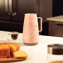 Bule Térmico em Plástico Marmorizado Rosa - Exata 500ml (61636/254) - Tramontina