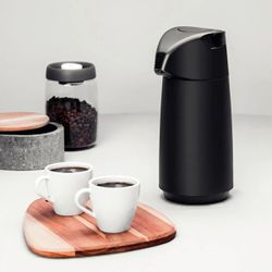 Garrafa Térmica Com Bomba em Plástico Preto - Exata 1L (61639/503) - Tramontina