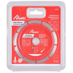 Disco Diamantado Segmentado 110mm x 5/16'' x 22,23mm / 20mm (745521) - Onsite