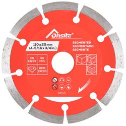 Disco Diamantado Segmentado 110mm x 5/16'' x 22,23mm / 20mm (745521) - Onsite